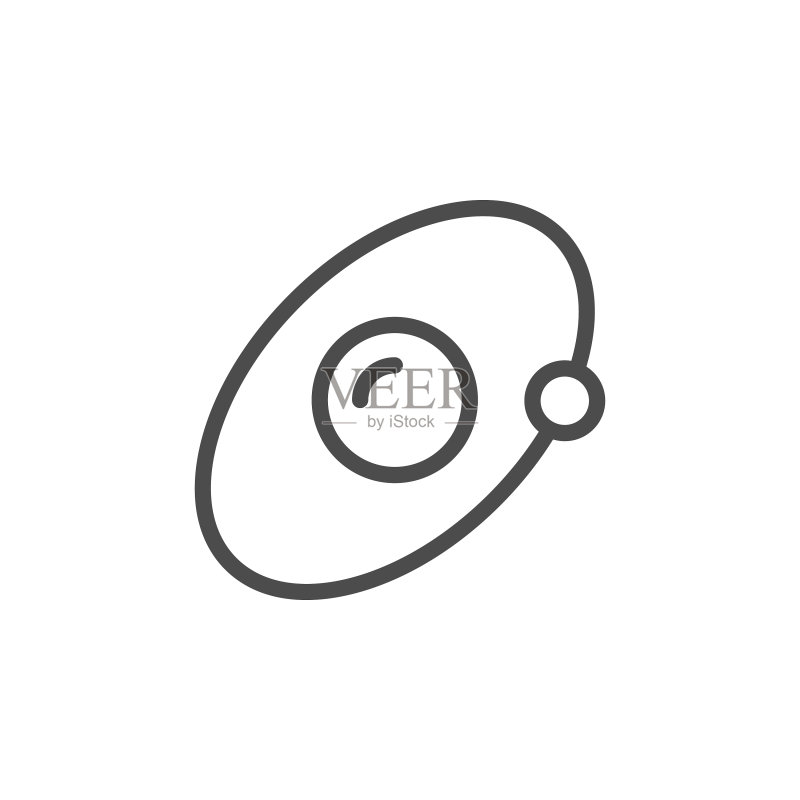 星球轨道线轮廓图标图标素材