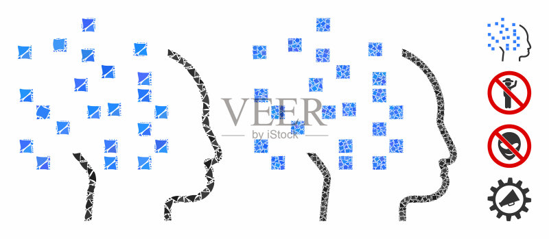 数字马赛克图标图标素材