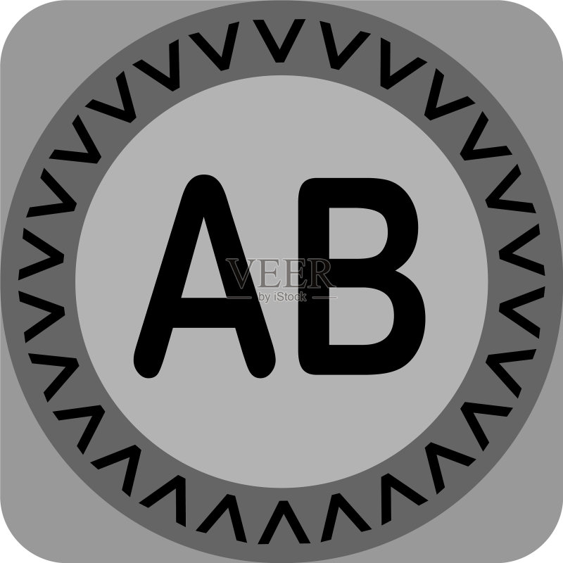 字母AB模板设计图标素材