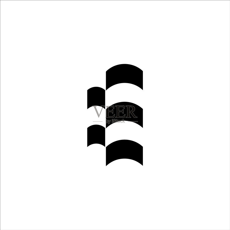 首字母e标志概念设计图标素材