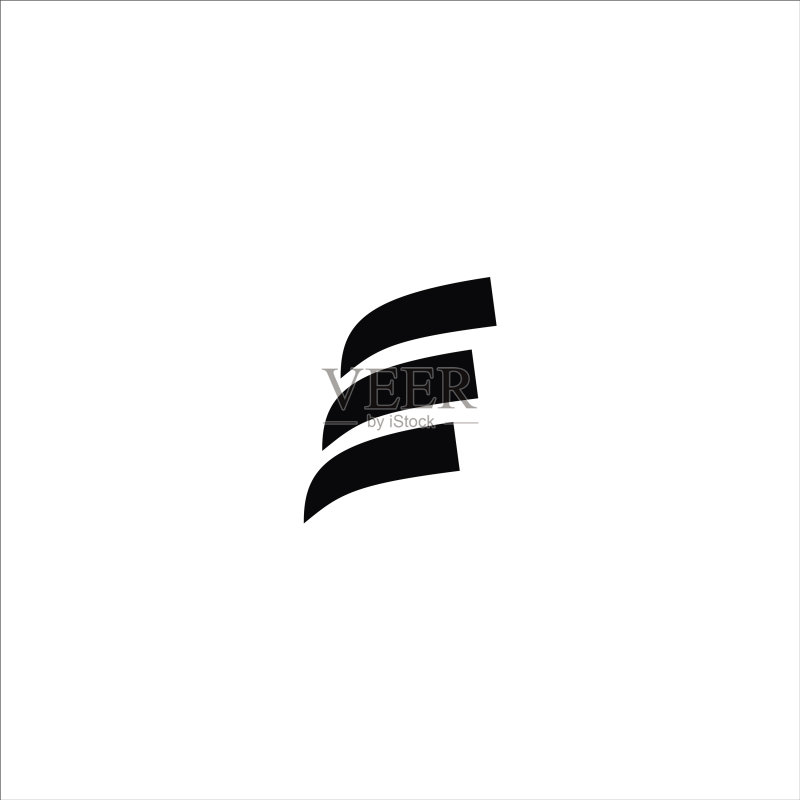 首字母e标志概念设计图标素材
