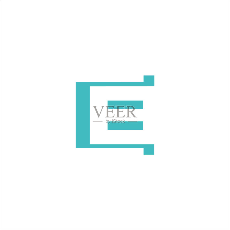 首字母e标志概念设计图标素材
