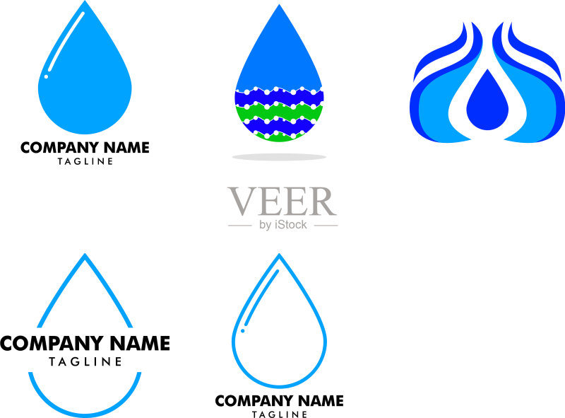 水滴logo设计模板合集图标素材
