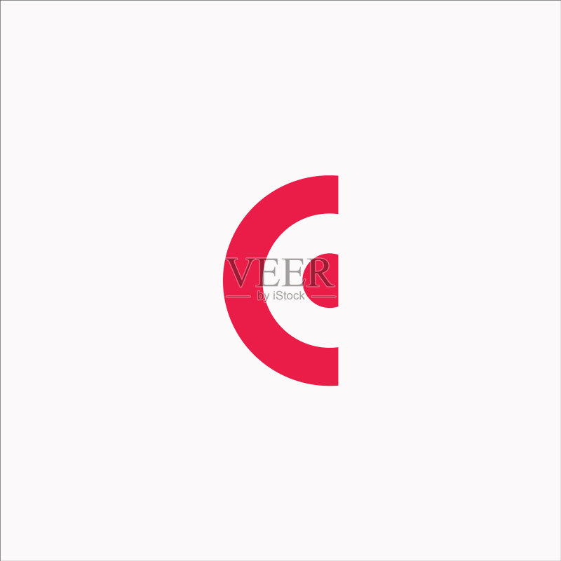 字母CE或EC Logo设计图标素材