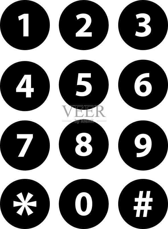 数字圆形按钮图标图标素材