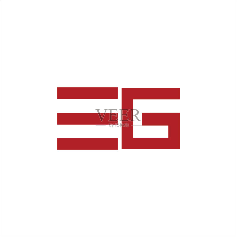 EG或GE字母标志设计图标素材