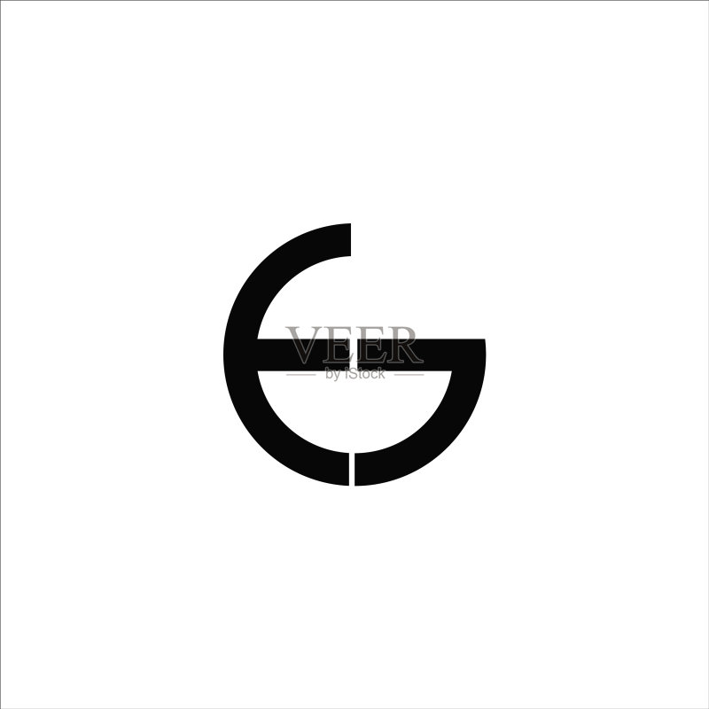 EG或GE字母标志设计图标素材