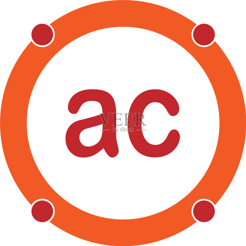 字母AC Logo模板设计图标素材