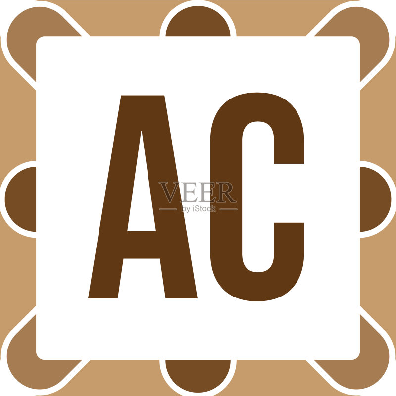 字母AC Logo模板设计图标素材