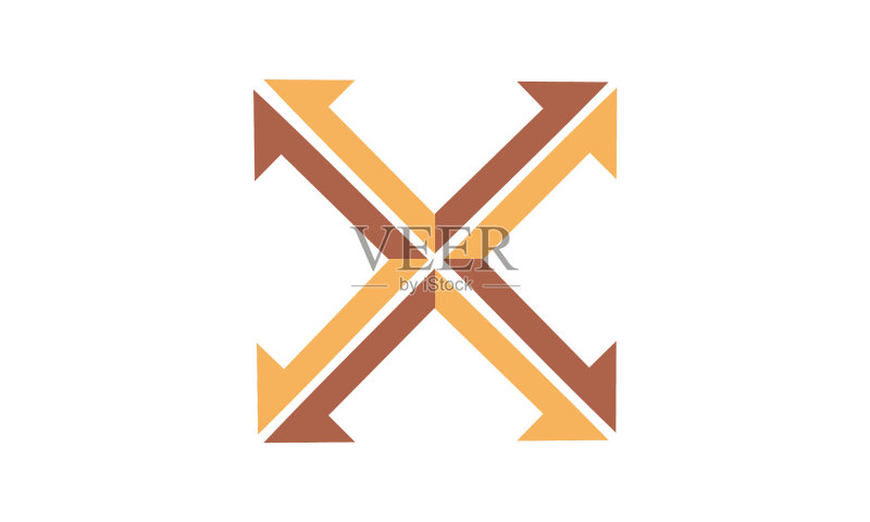 公司向上箭头图形logo设计图标素材