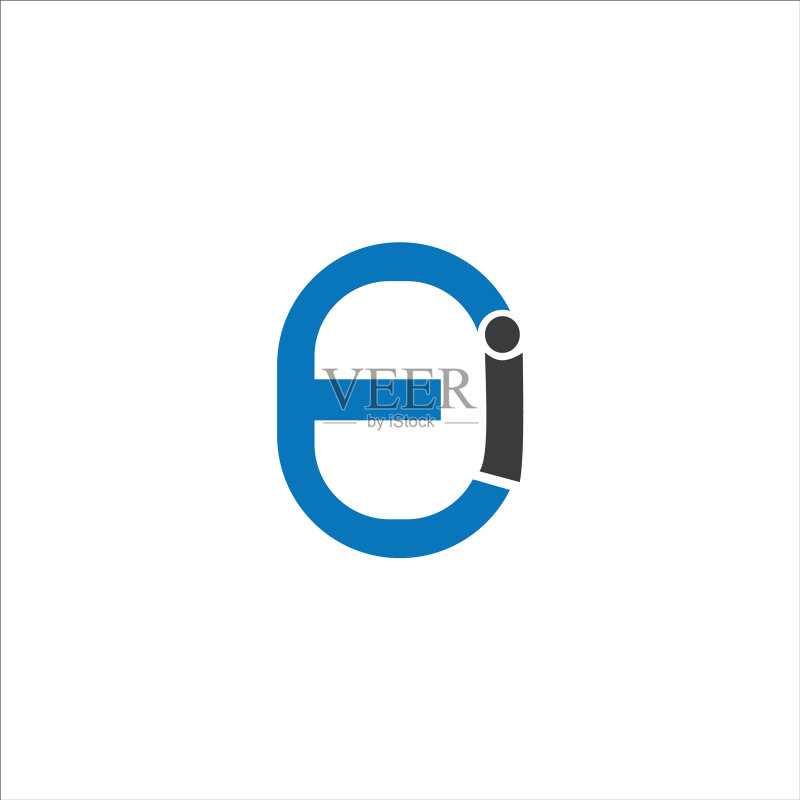 字母EI或IE的logo设计模板图标素材