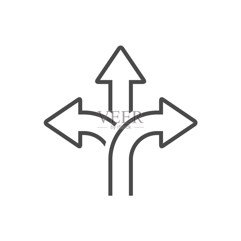 三向箭头图标图标素材