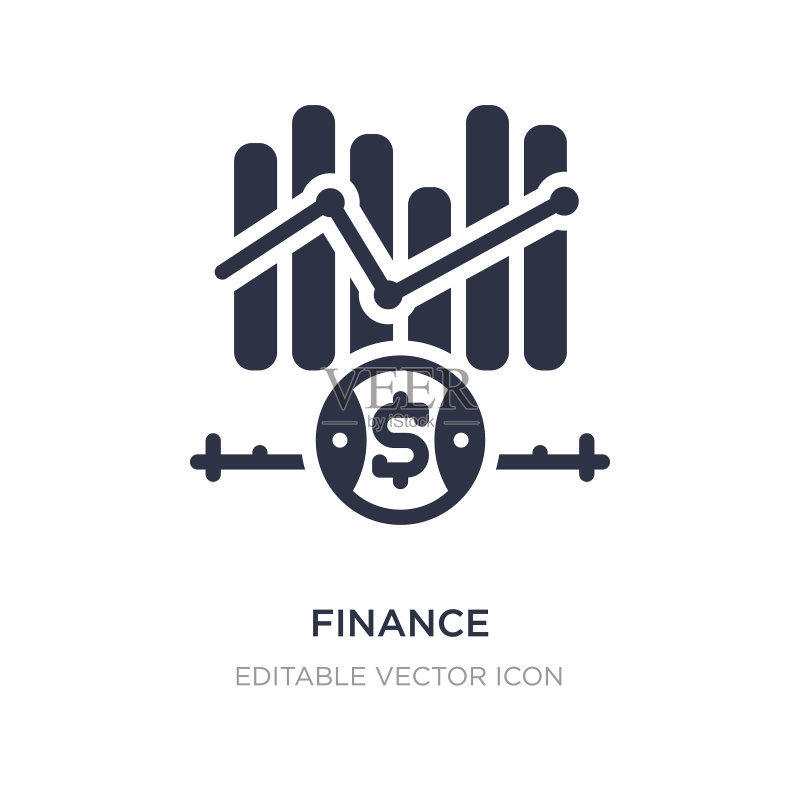 白色背景上的金融图标,简约元素图标素材