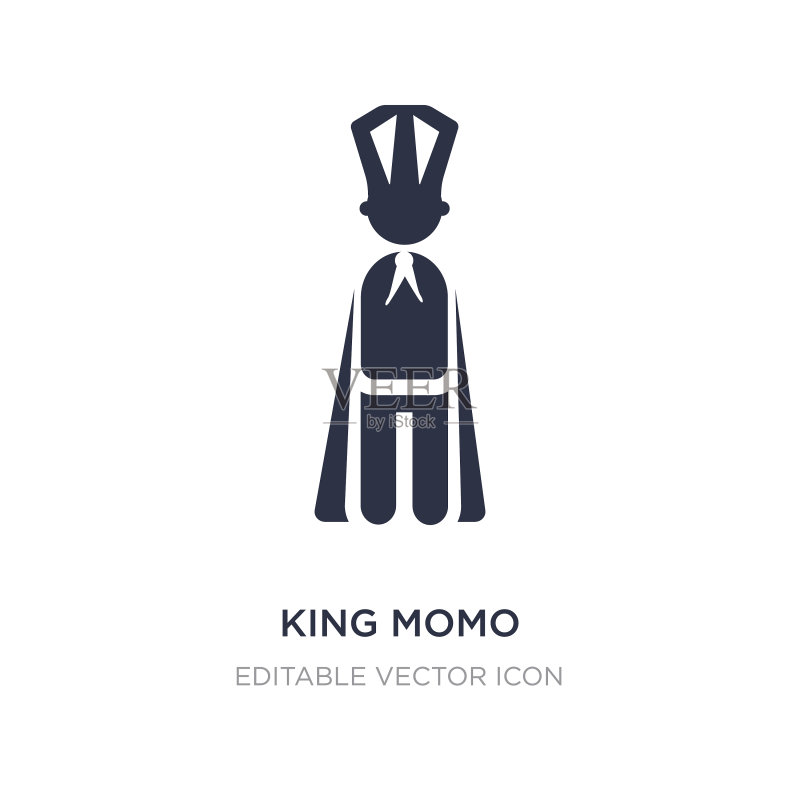 白色背景上的国王momo图标简单元素图标素材