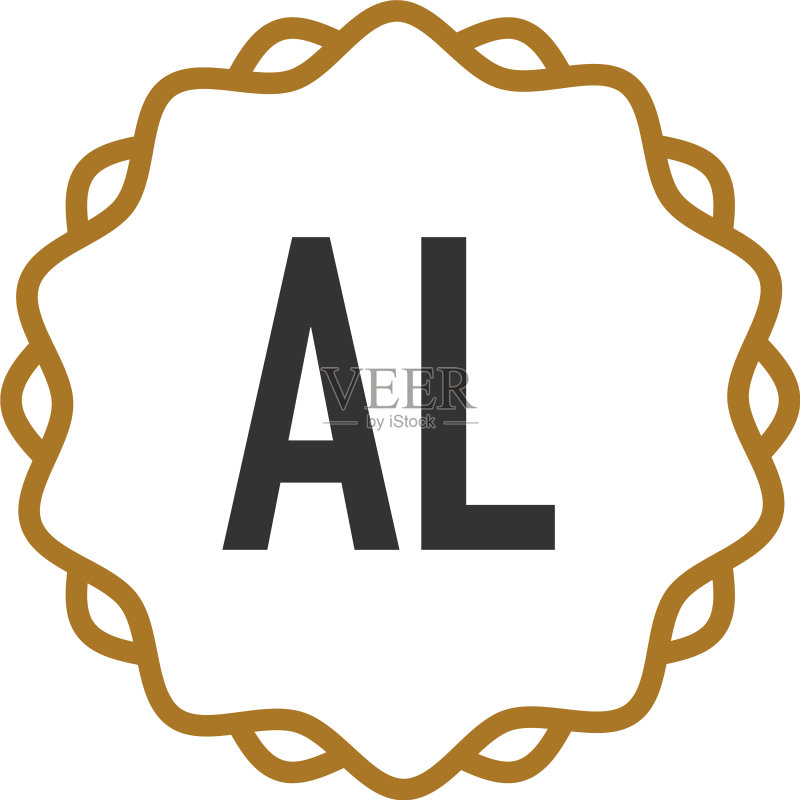 首字母AL优雅创意logo图标素材