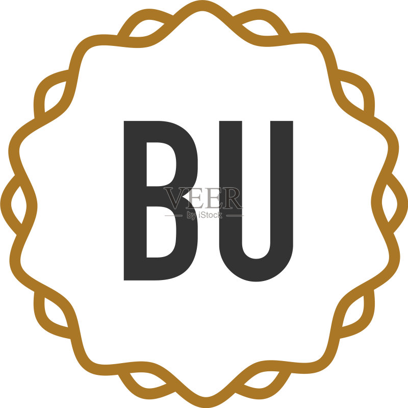 字母BU优雅创意标志图标素材