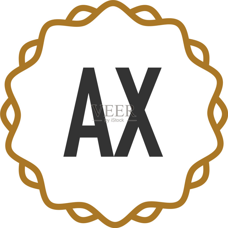 首字母AX优雅创意标志图标素材