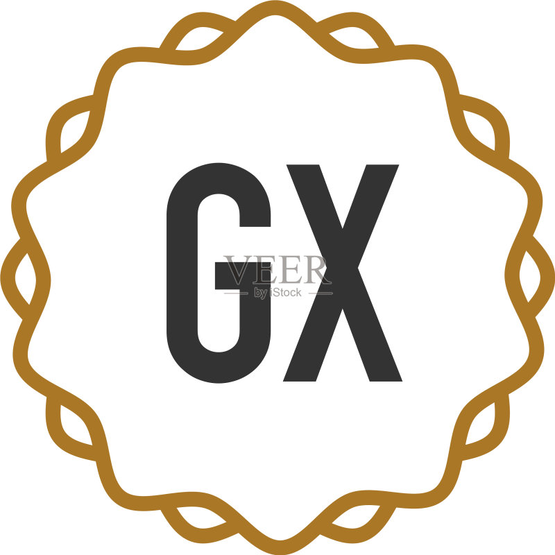 字母GX优雅创意标志图标素材