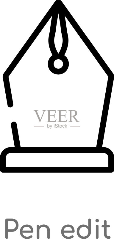 黑色简约线条钢笔编辑轮廓图标图标素材