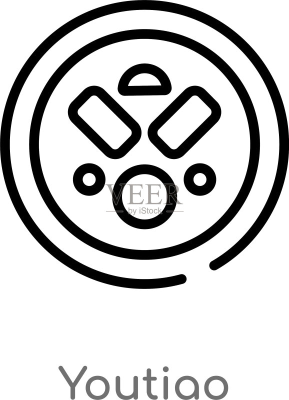 油条图标轮廓图标素材