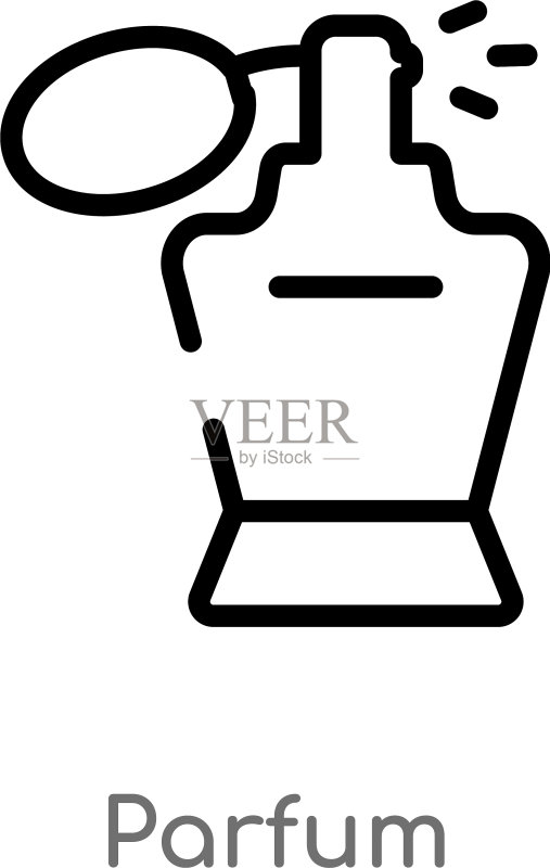 香水图标黑色简约轮廓图标素材