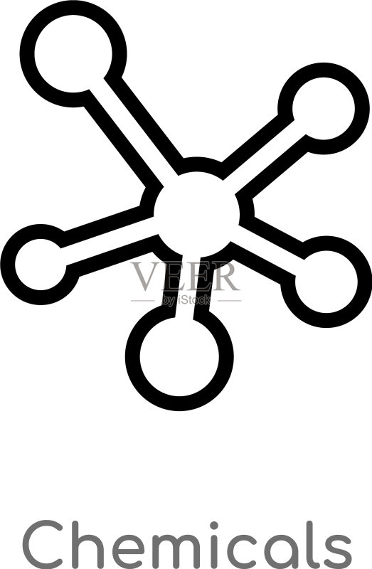 化学品图标黑色简约线稿图标素材