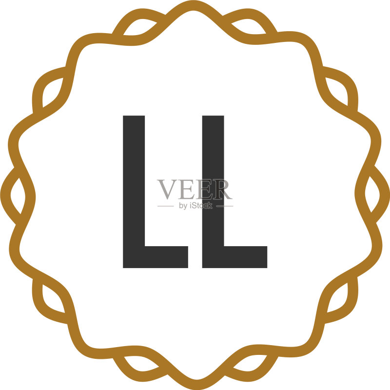 首字母LL优雅创意标志图标素材