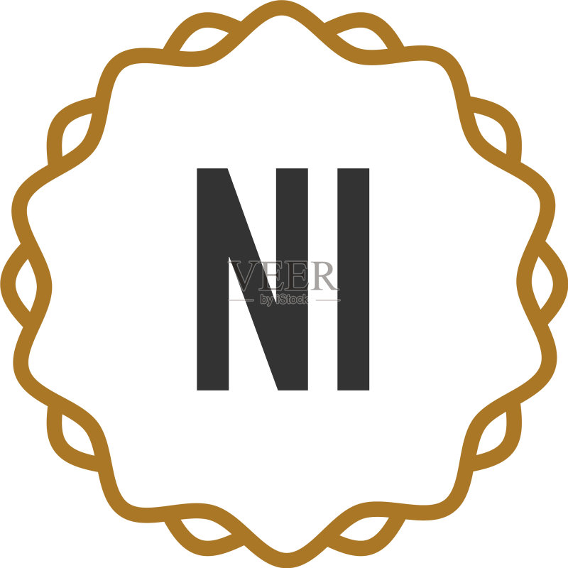 首字母NI优雅创意Logo图标素材