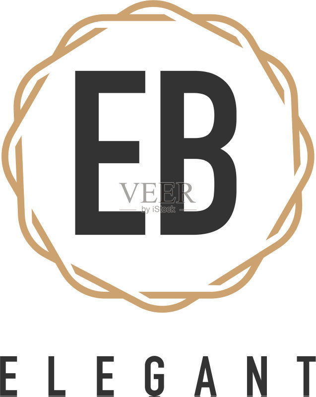 EB首字母奢华极简风格图标素材