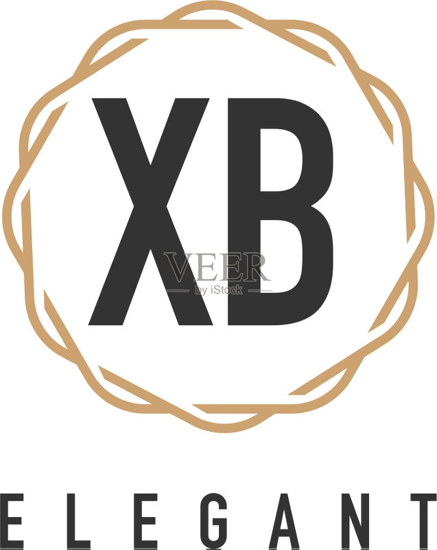 字母XB奢华简约优雅设计图标素材