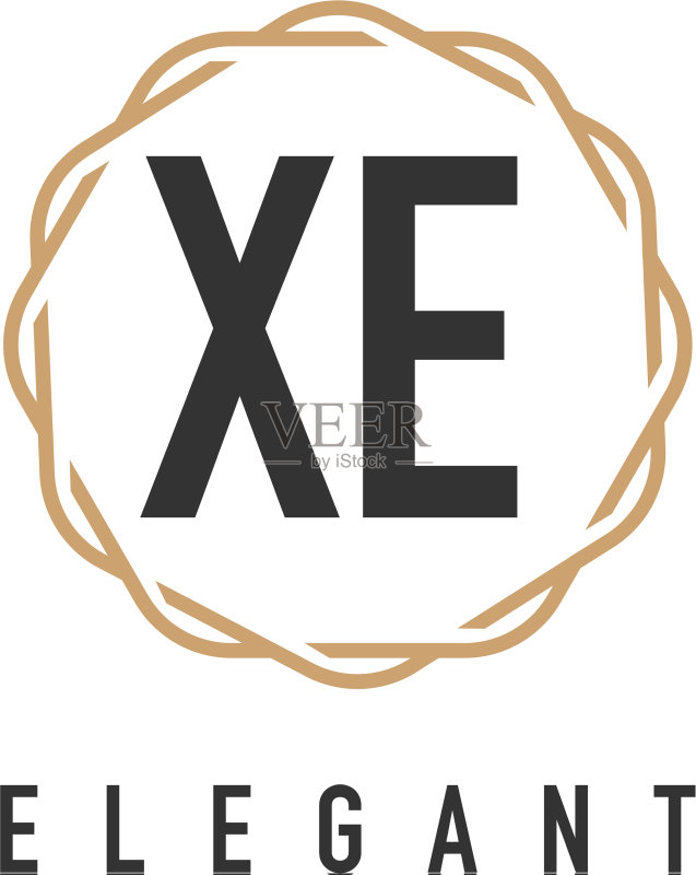 字母XE奢华极简Logo图标素材