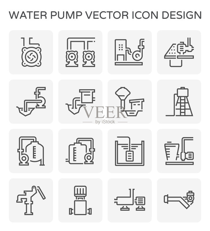 水泵图标图标素材