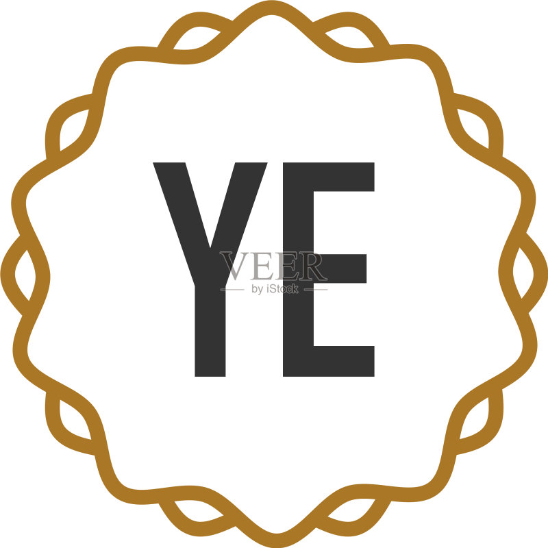 首字母YE优雅创意logo图标素材