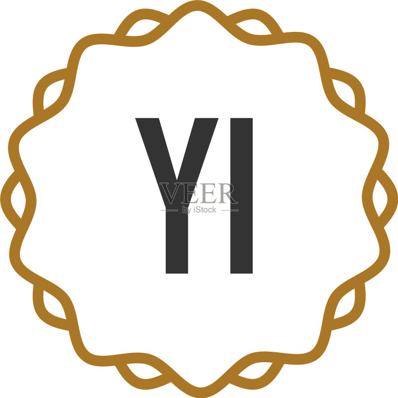 首字母 YI 优雅创意 Logo图标素材