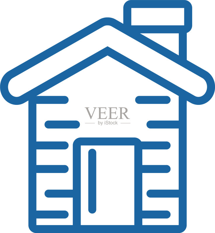 房屋立面建筑隔离图标图标素材
