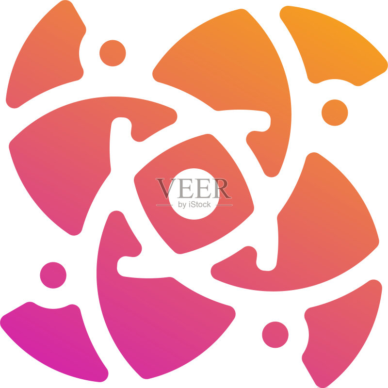电路logo设计模板圆形logo图标图标素材