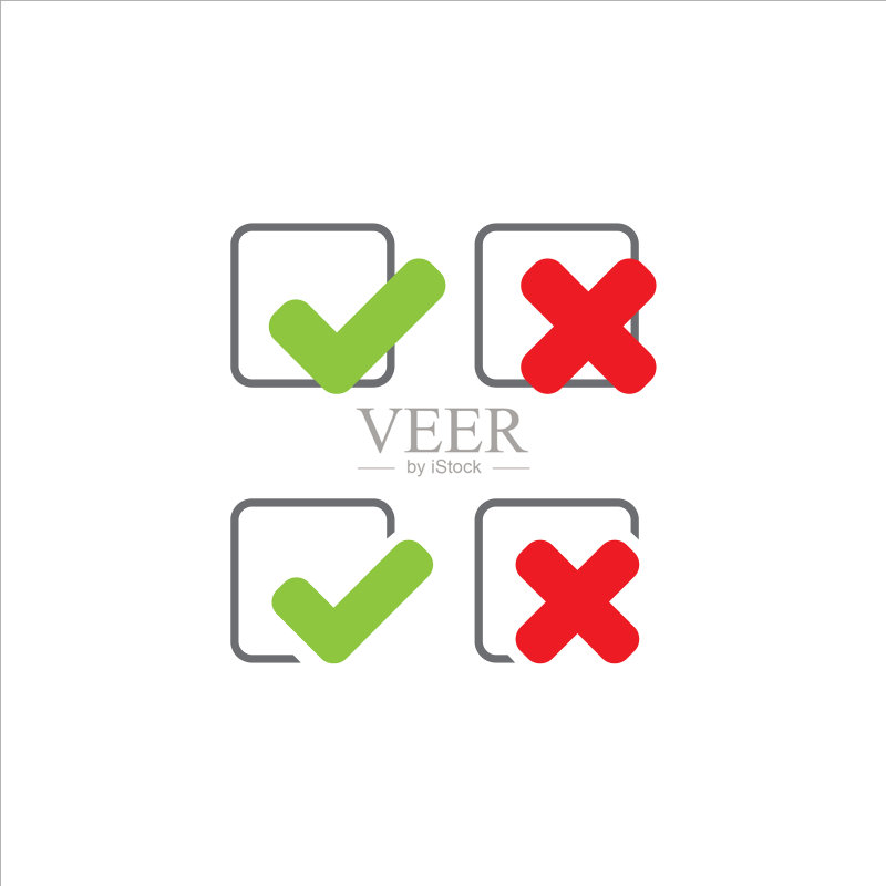 时尚的勾选标记图标素材