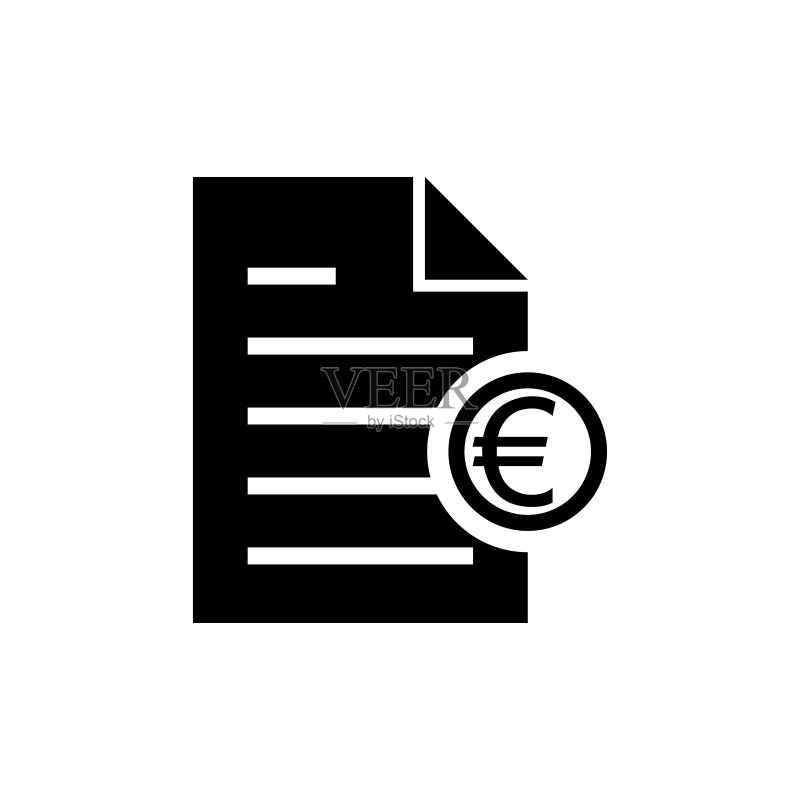 时尚扁平账单图标矢量模板设计图标素材