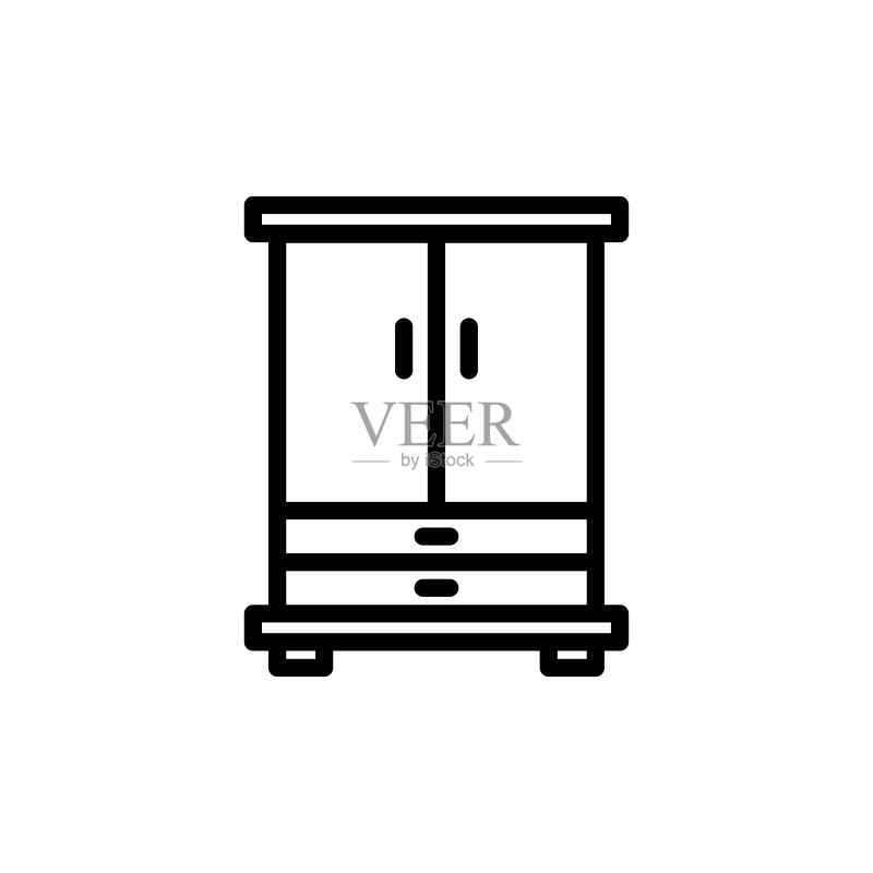 碗柜图标扁平矢量模板设计潮流图标素材