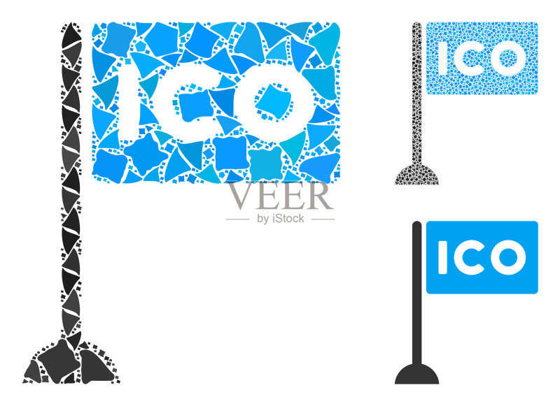 ICO矩形旗帜马赛克图标图标素材