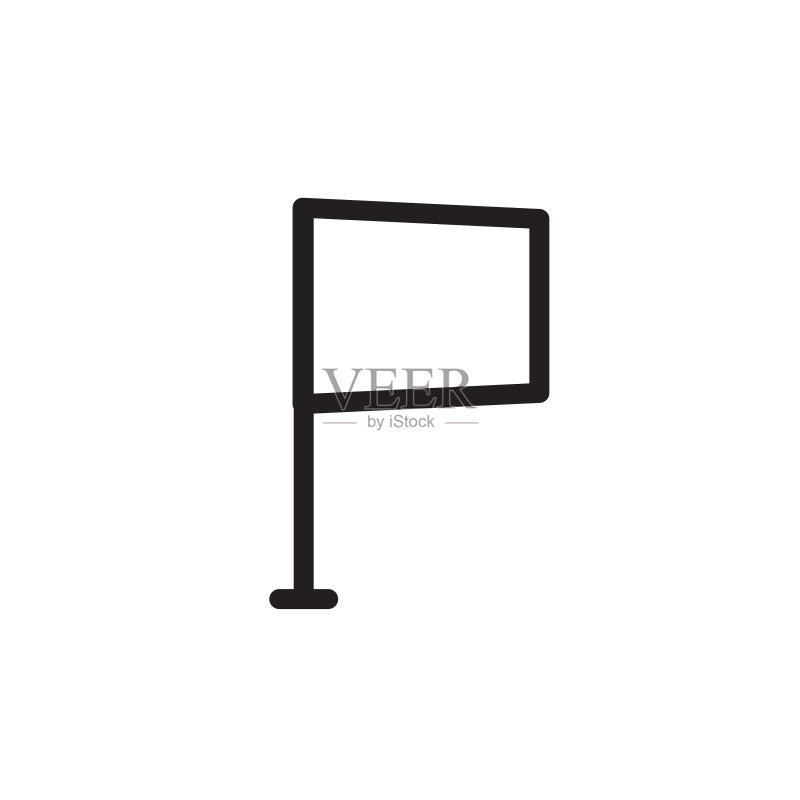 扁平线条旗帜图标logo元素设计EPS图标素材