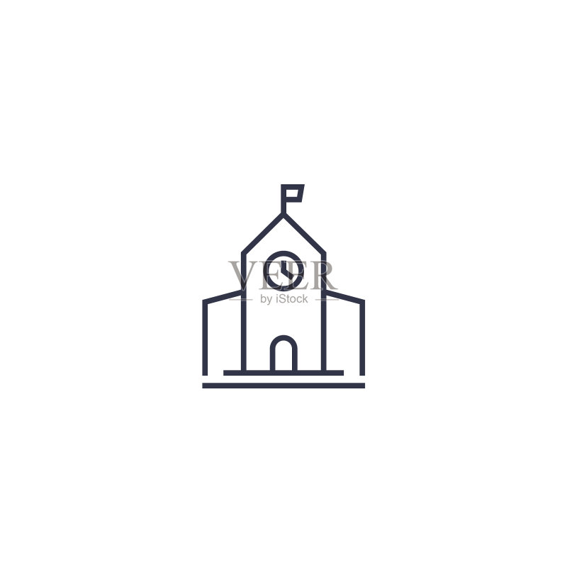 市政厅线条图标图标素材