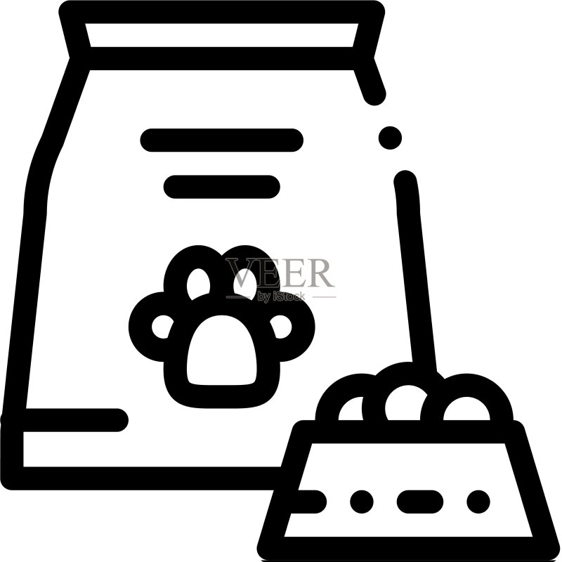 动物饲料图标轮廓图标素材