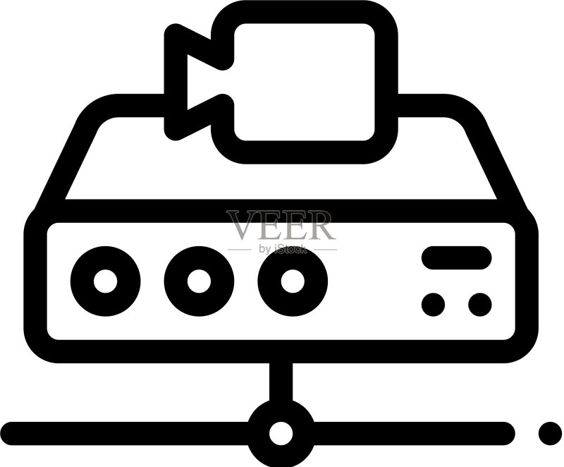数字摄像机图标线稿图标素材