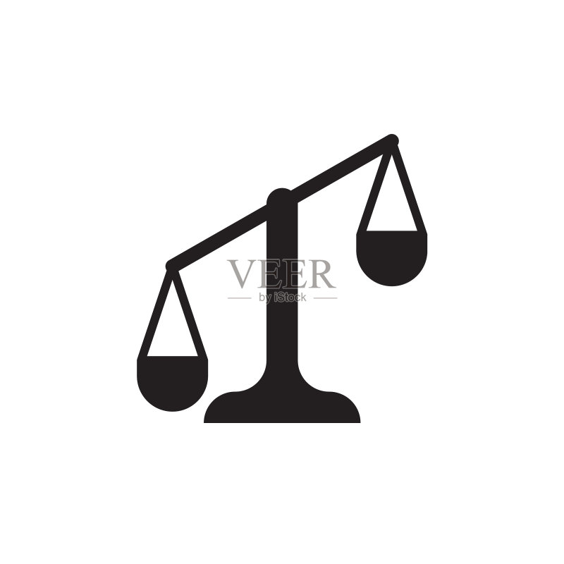 扁平风黑色字形法律图标Logo元素图标素材