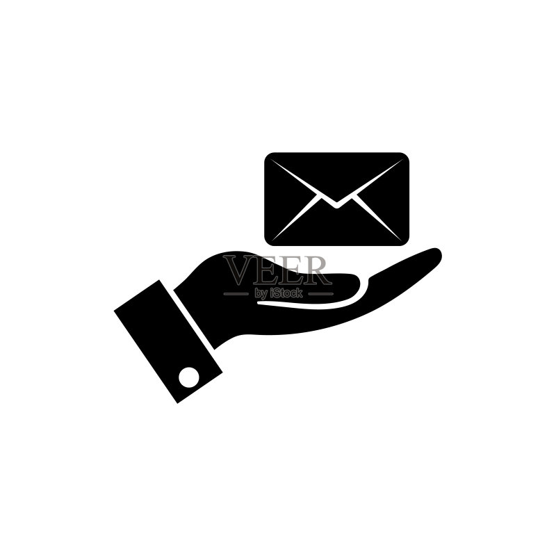邮件,信封图标,logo在白色背景上隔离图标素材