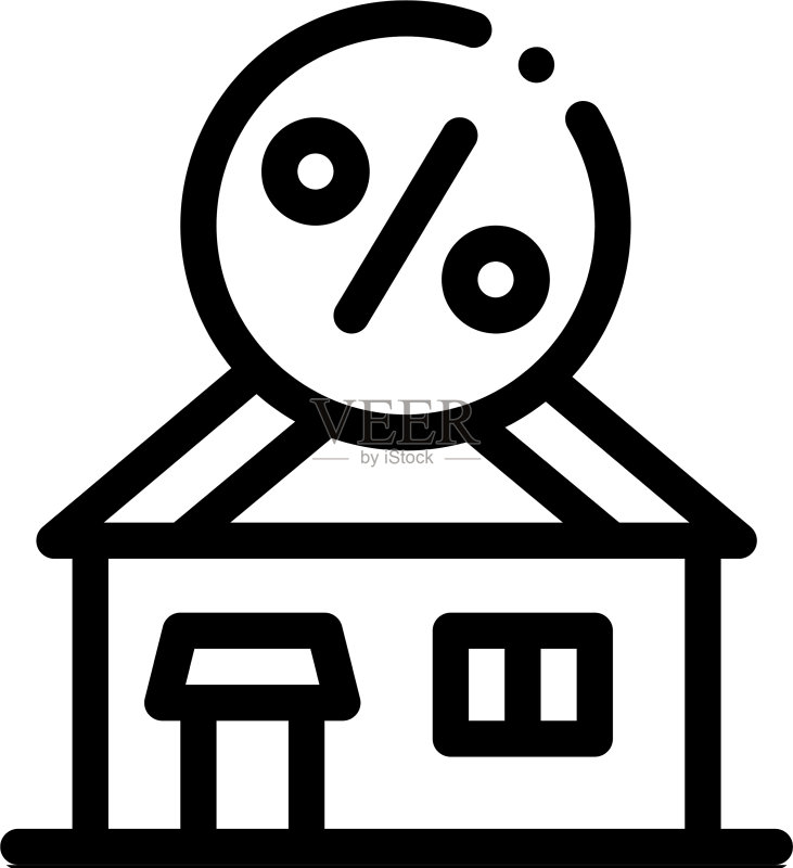 房屋贷款利息信用图标图标素材