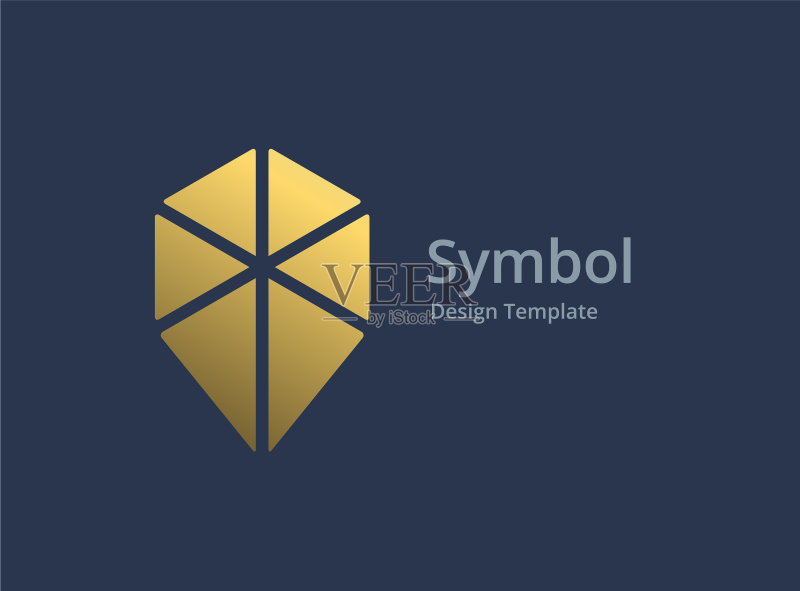 立方体地理标记或位置图钉logo图标设计图标素材