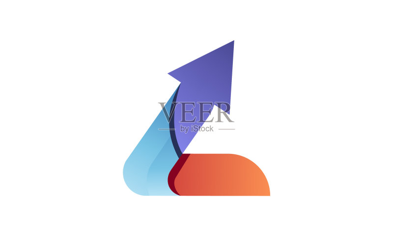 公司向上箭头图形logo设计图标素材