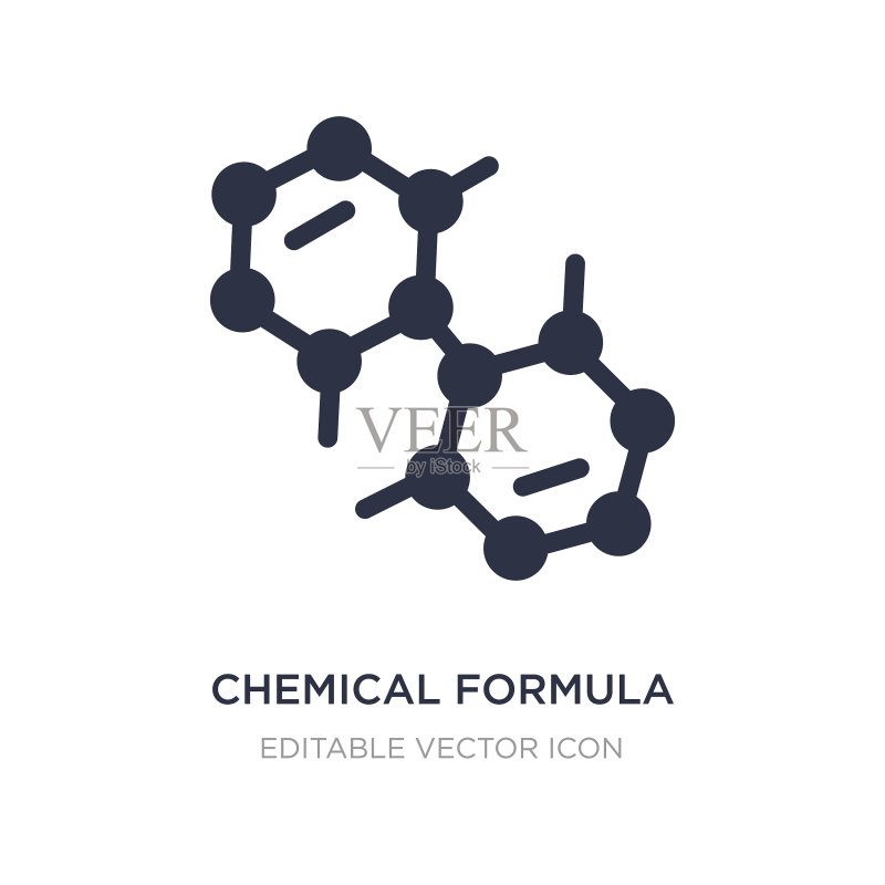 白色背景上的化学式图标图标素材